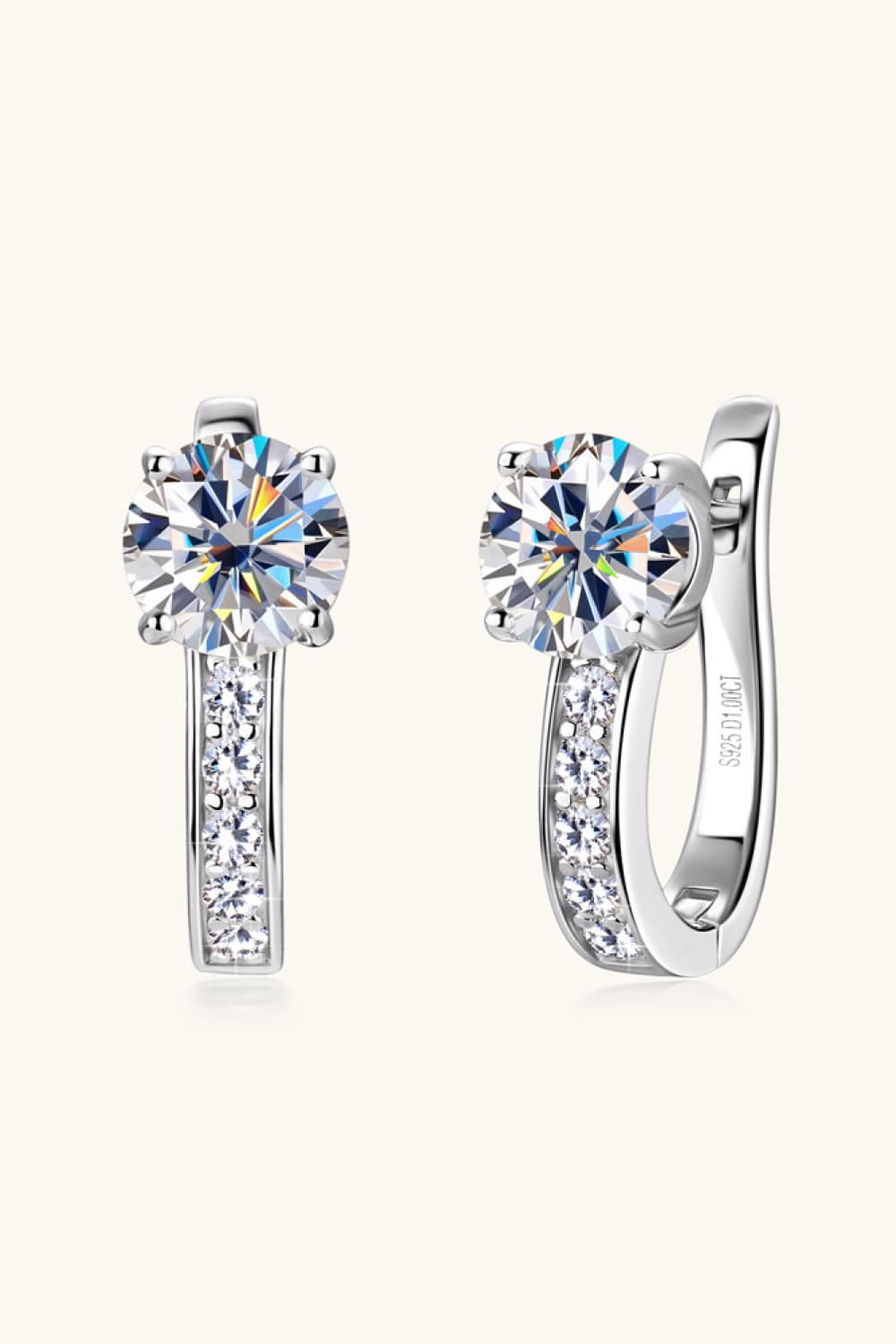 2 Carat Moissanite 925 Earrings