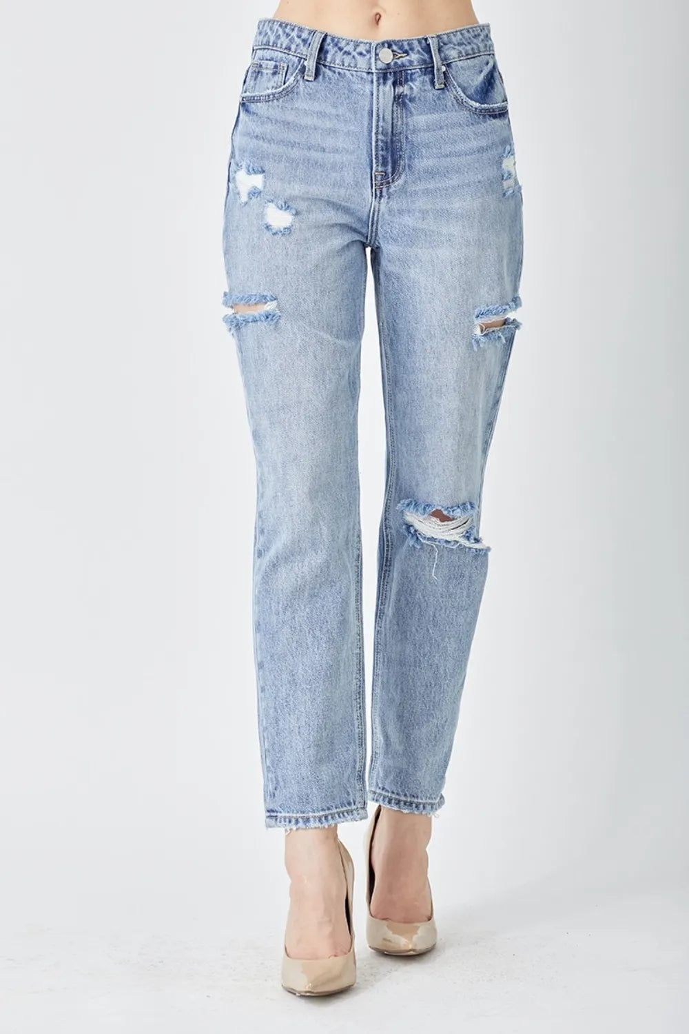 John Leon, Distressed Slim Cropped Jeans