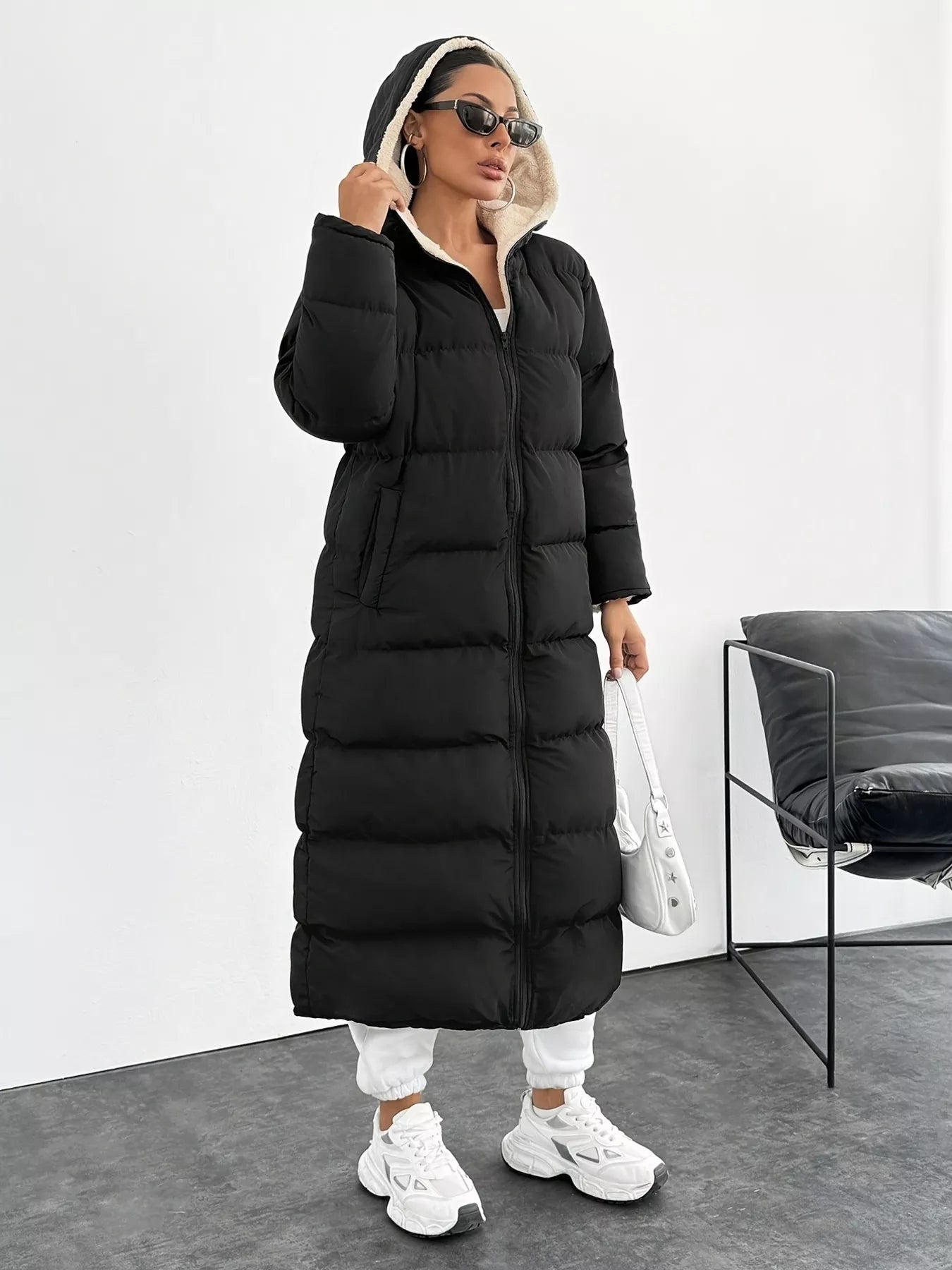 John Leon, Longline Hooded Puffer Coat