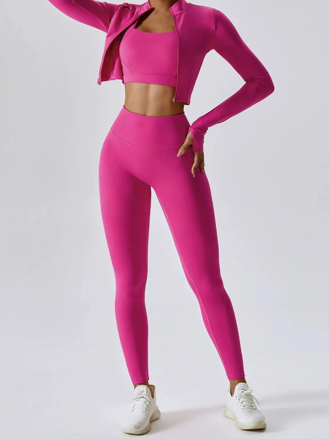 John Leon, Bra, Outerwear and Leggings 3-Piece Active Set