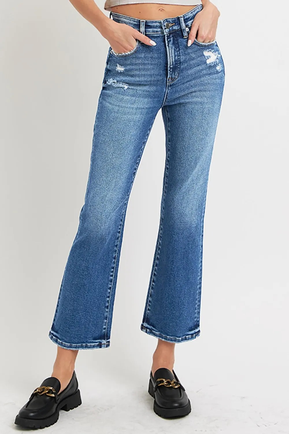 John Leon, Tummy Control High Rise Crop Bootcut Jeans