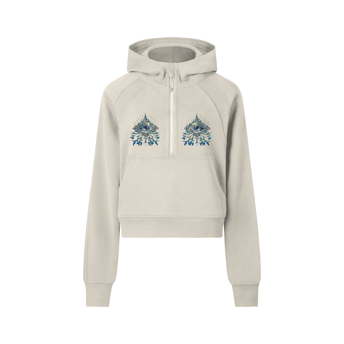 John Leon, Women Sacred Fire of Vision Half-Zip Hoodie