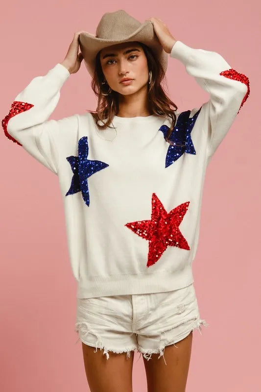 John Leon, Star Patches Sweater Top