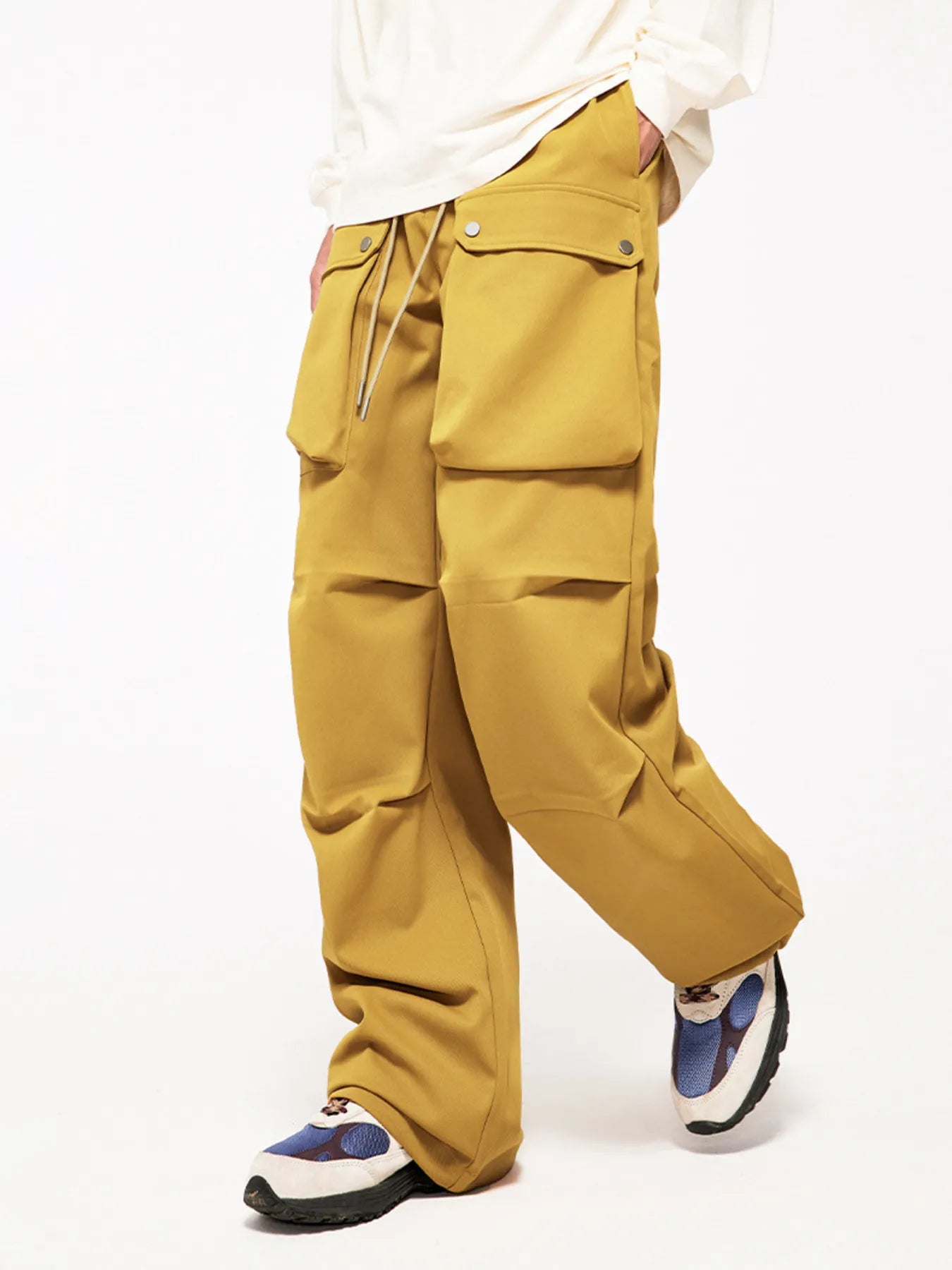 John Leon, Drawstring Wide Leg Cargo Pants