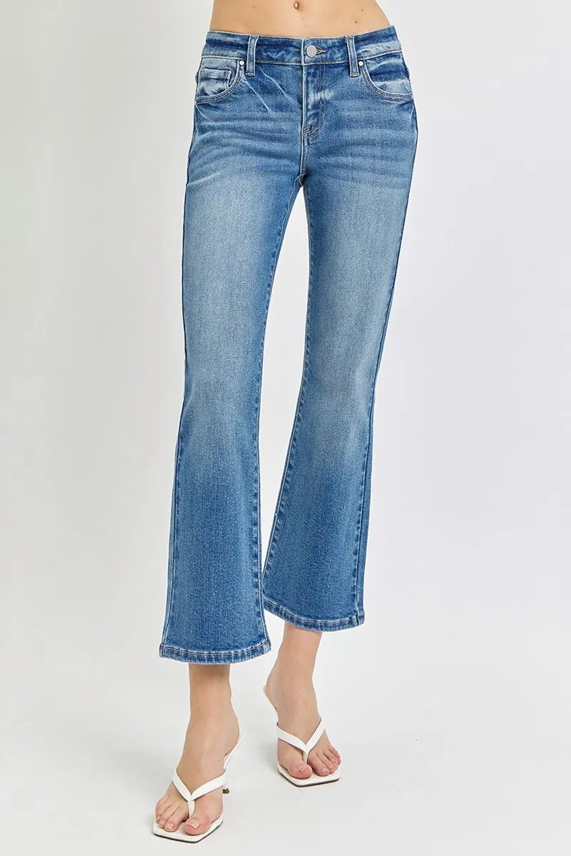 John Leon, Low Rise Crop Flare Jeans Plus Size