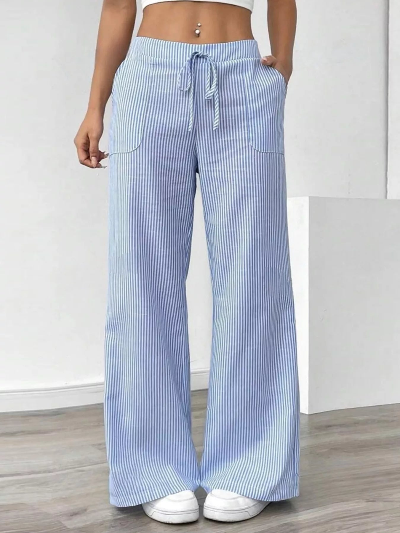 John Leon, Striped Wide Leg Pants