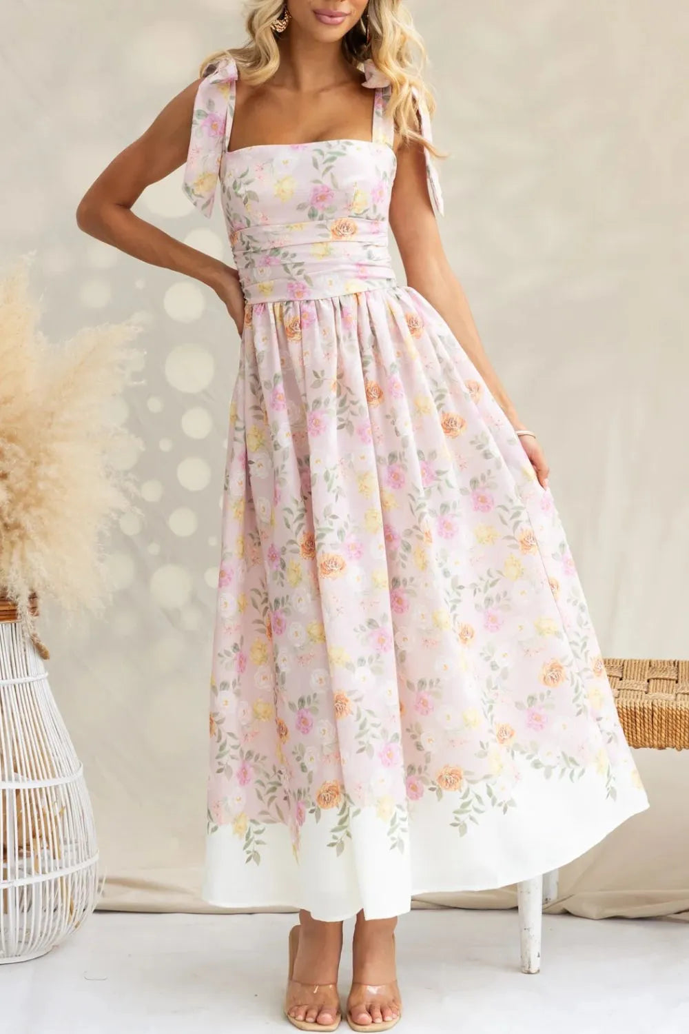 John Leon, Tie Shoulder Midi Cami Dress