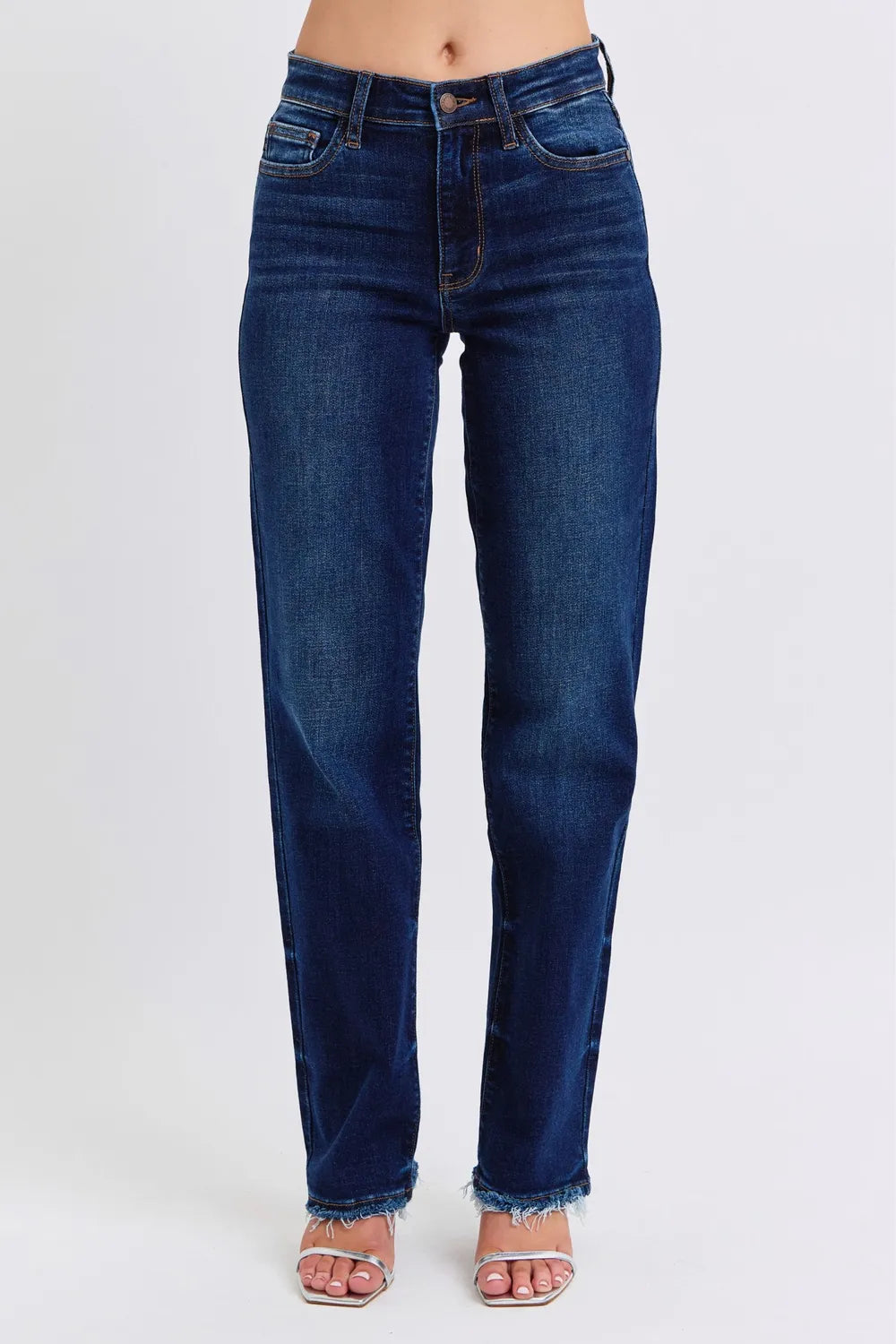 John Leon, Raw Hem Straight Leg Jeans