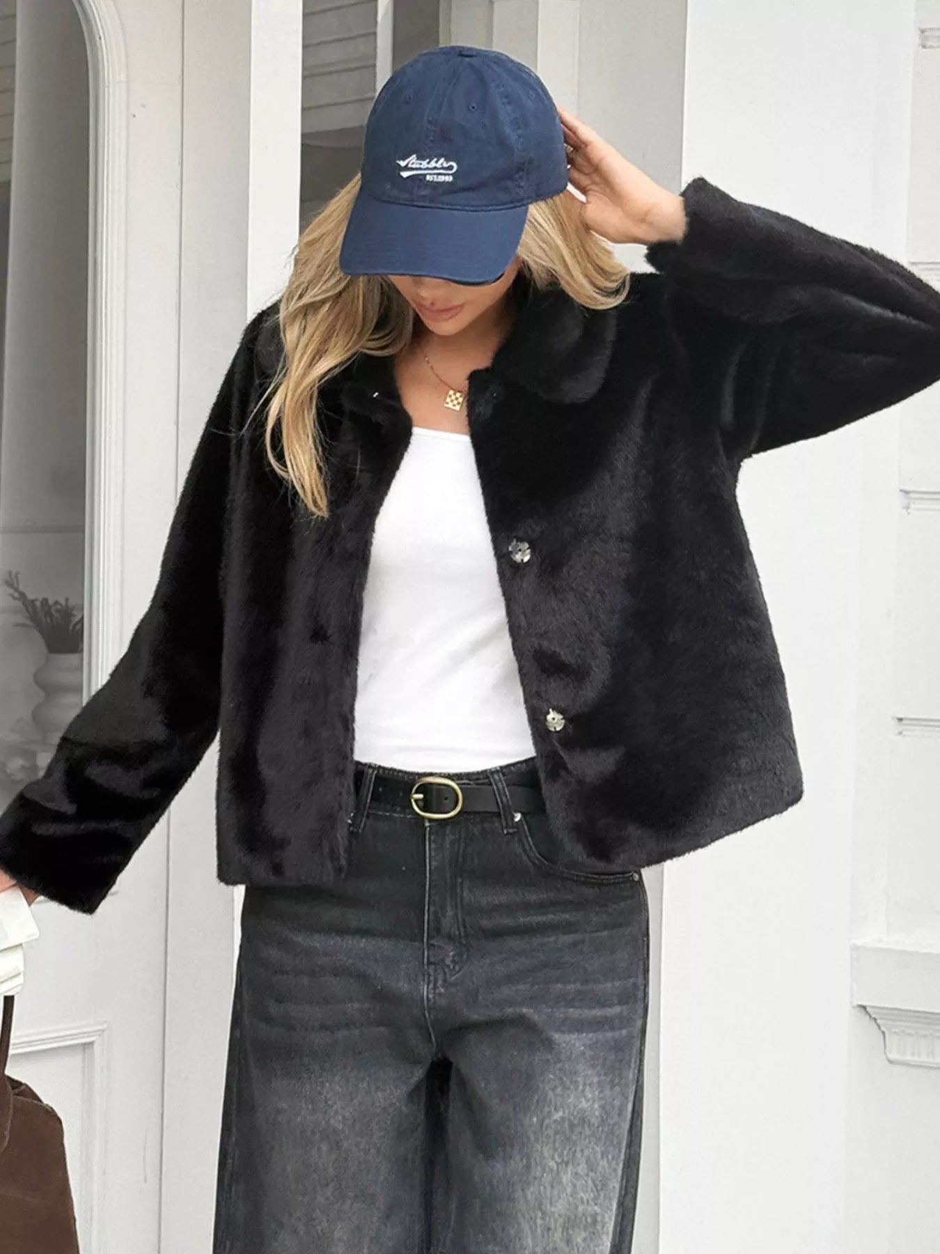 John Leon, Faux Fur Button-Down Outerwear