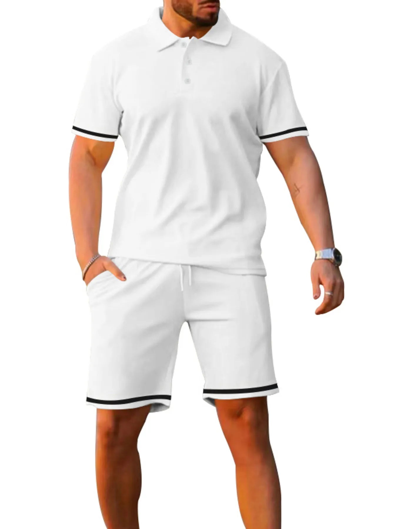 John Leon, Trim Polo and Shorts Set