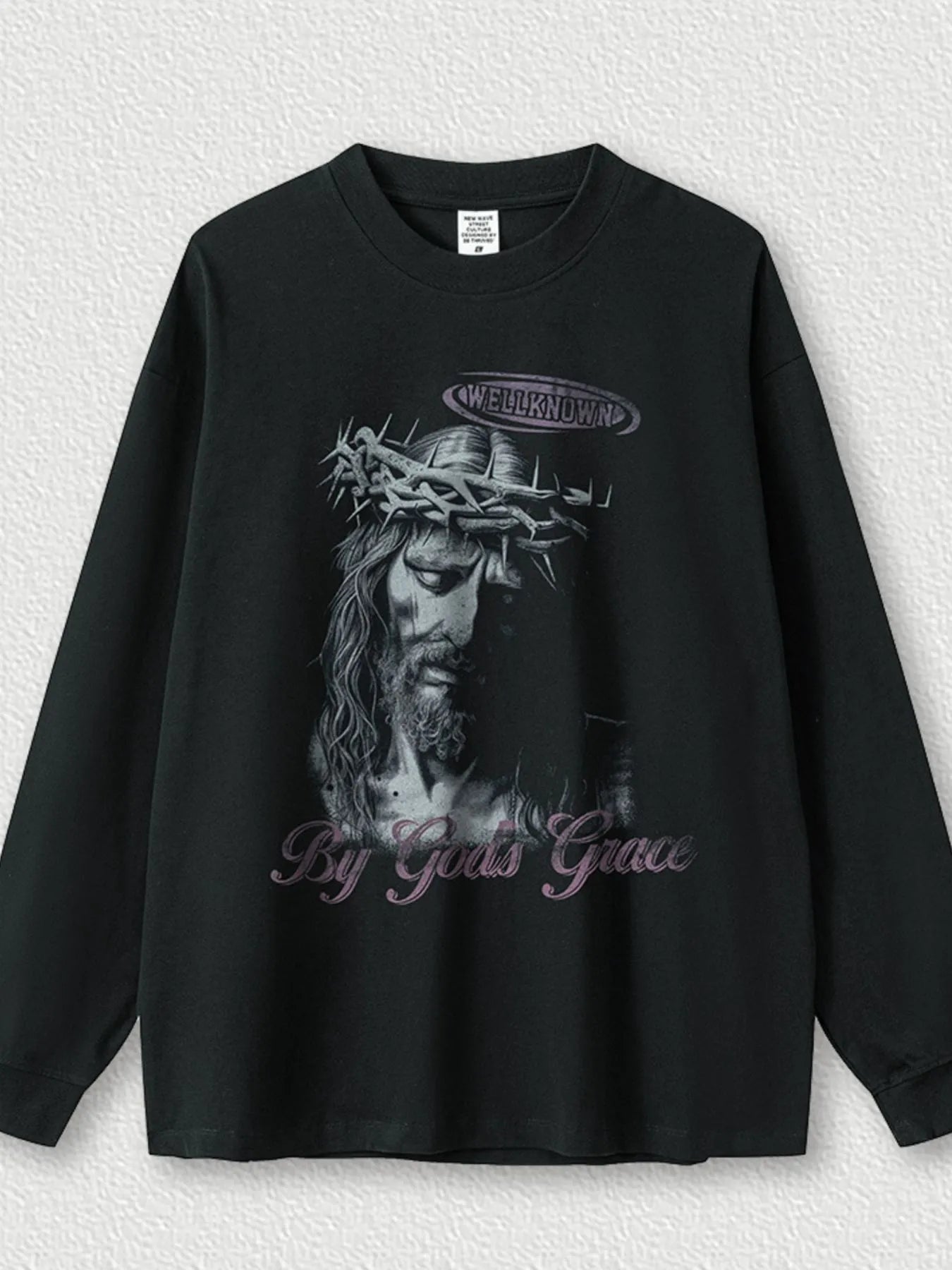 John Leon, Graphic Round Neck Long Sleeve T-Shirt