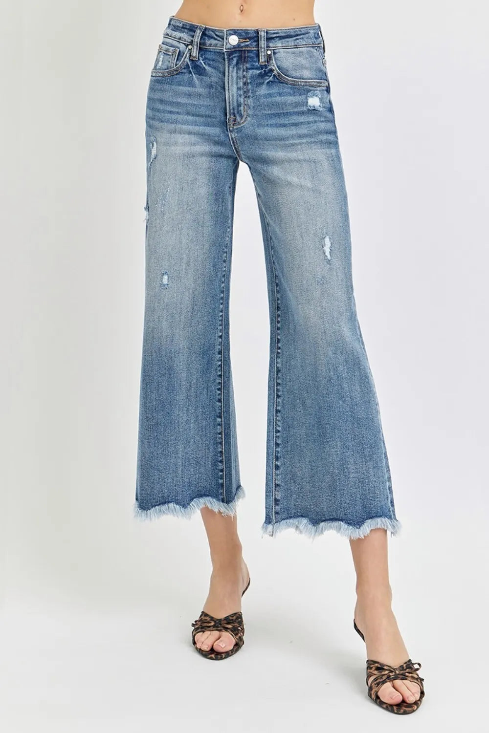 John Leon, High Rise Cropped Flare Jeans