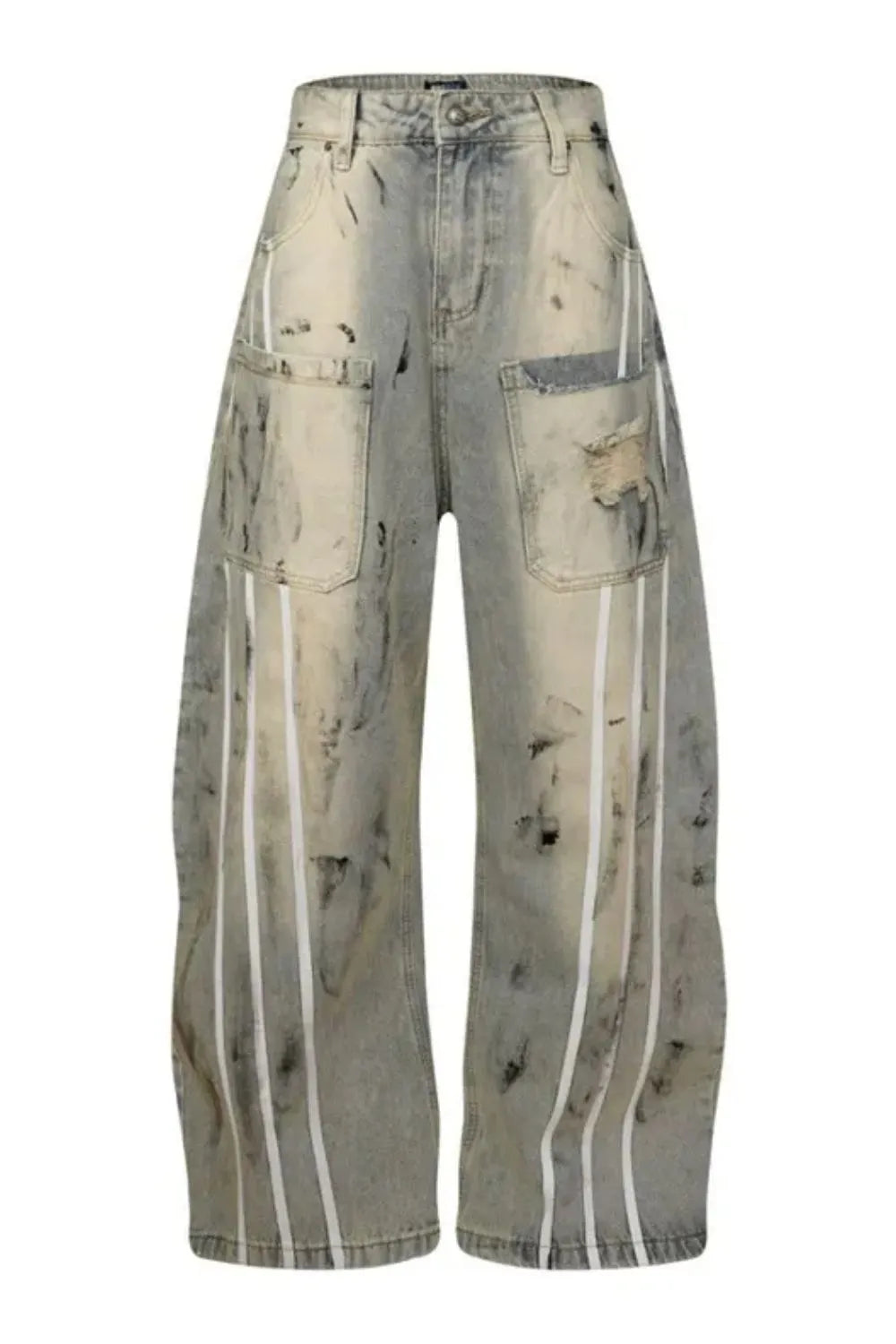 John Leon, Striped Wide Leg Jeans